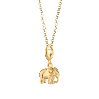 Lily Charmed Women's Gold Plated Elephant Charm Necklace