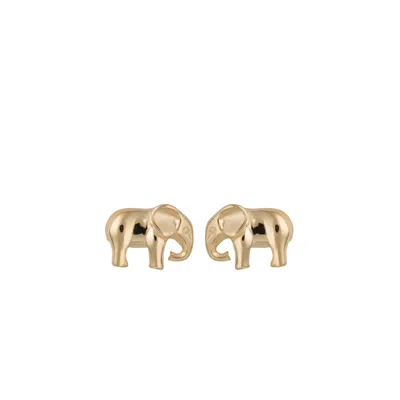 Lily Charmed Women's Gold Plated Elephant Stud Earrings