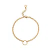 Lily Charmed Women's Gold Plated Eternity Twist Charm Bracelet