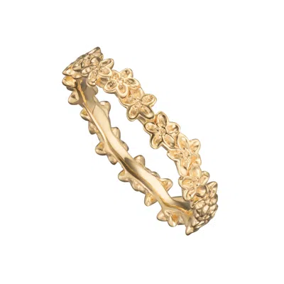 Lily Charmed Women's Gold Plated Forget Me Not Stacking Ring