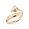 Lily Charmed Women's Gold Plated Fox Ring In Gold