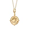 Lily Charmed Women's Gold Plated Goddess Of Communication Iris Charm Necklace In Gold