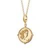 Lily Charmed Women's Gold Plated Goddess Of Fertility And Nature Demeter Charm Necklace In Gold