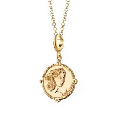 Lily Charmed Women's Gold Plated Goddess Of Fertility And Nature Demeter Charm Necklace