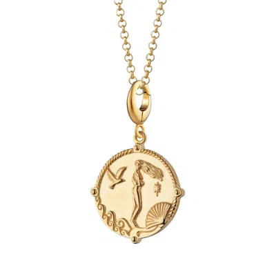 Lily Charmed Women's Gold Plated Goddess Of Love Aphrodite Charm Necklace