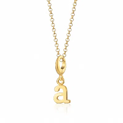 Lily Charmed Women's Gold Plated Letter Charm Necklace - Initial Charm Necklace