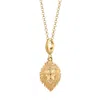Lily Charmed Women's Gold Plated Lion Head Zodiac Charm Necklace