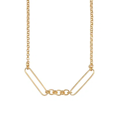 Lily Charmed Women's Gold Plated Mixed Link Charm Collector Necklace
