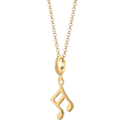 Lily Charmed Women's Gold Plated Music Note Charm Necklace