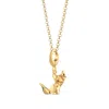 Lily Charmed Women's Gold Plated Origami Fox Charm Necklace