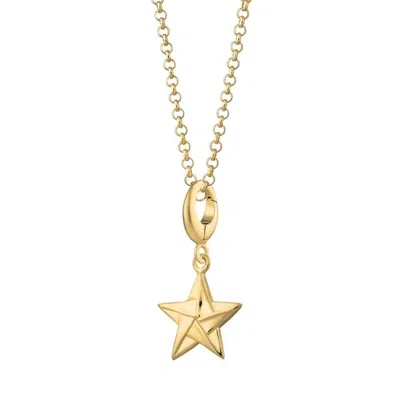 Lily Charmed Women's Gold Plated Origami Star Charm Necklace