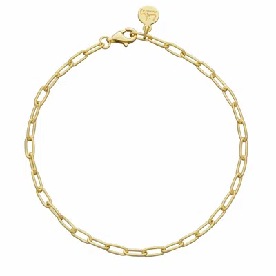 Lily Charmed Women's Gold Plated Oval Link Charm Bracelet - Chain Bracelet