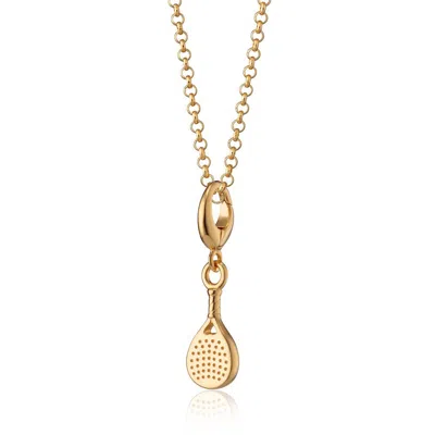 Lily Charmed Women's Gold Plated Padel Racket Charm Necklace