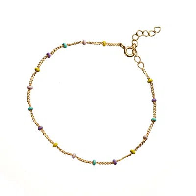 Lily Charmed Women's Gold Plated Rainbow Satellite Chain Bracelet