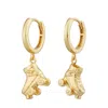 Lily Charmed Women's Gold Plated Roller Skate Charm Hoop Earrings In Gold