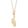 Lily Charmed Women's Gold Plated Small Feather Charm Necklace In Gold