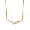 Lily Charmed Women's Gold Plated Soaring Bird Necklace In Gold