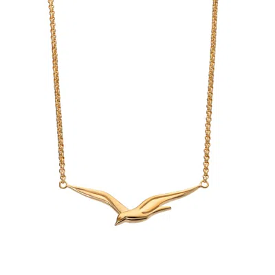 Lily Charmed Women's Gold Plated Soaring Bird Necklace