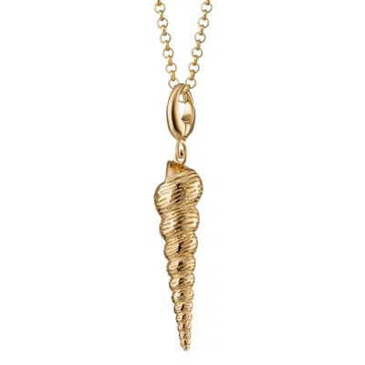Lily Charmed Women's Gold Plated Spire Shell Charm Necklace