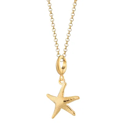 Lily Charmed Women's Gold Plated Starfish Charm Necklace