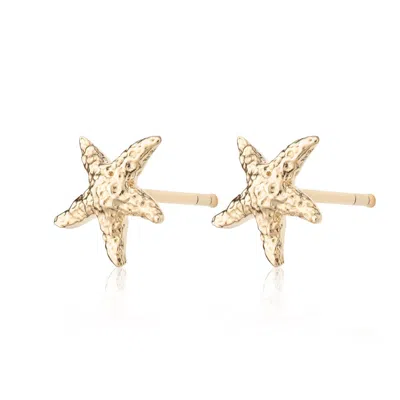 Lily Charmed Women's Gold Plated Starfish Stud Earrings - Animal Earrings