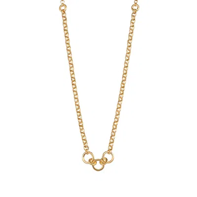 Lily Charmed Women's Gold Plated Trinity Charm Collector Necklace