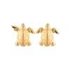 Lily Charmed Women's Gold Plated Turtle Stud Earrings In Gold