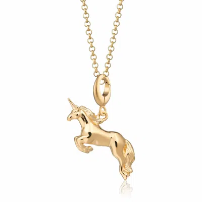 Lily Charmed Women's Gold Plated Unicorn Charm Necklace