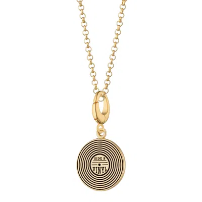 Lily Charmed Women's Gold Plated Vinyl Record Charm Necklace
