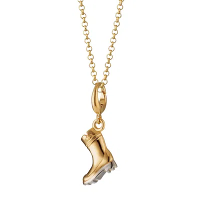 Lily Charmed Women's Gold Plated Wellington Boot Charm Necklace