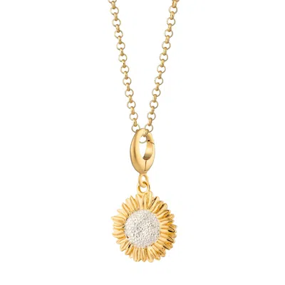 Lily Charmed Women's Gold / Silver Gold Plated Sunflower Charm Necklace
