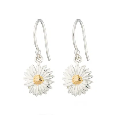 Lily Charmed Women's Gold / Silver Sterling Silver Daisy Hook Earrings In Multi