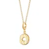 Lily Charmed Women's Gold / White / Silver Gold Plated Party Ring Charm Necklace With White Enamel - Biscuit Neck