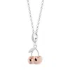 Lily Charmed Women's Rose Gold / Silver Sterling Silver Cherry Charm Necklace