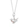 Lily Charmed Women's Rose Gold / Silver Sterling Silver Robin Charm Necklace