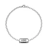 Lily Charmed Women's Silver / Black Sterling Silver Love Is All Around Charm Bracelet - Black Enamel In Multi