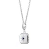 Lily Charmed Women's Silver / Blue Sterling Silver Star Locket Necklace With Blue Stone