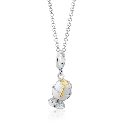 Lily Charmed Women's Silver / Gold Sterling Silver Good Egg Charm Necklace In Multi