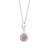 Lily Charmed Women's Silver / Pink / Purple Sterling Silver Purple Snake Resin Capture Charm Necklace