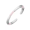 Lily Charmed Women's Silver / Pink Sterling Silver Enamel Dot Stacking Ring - Pink In Multi