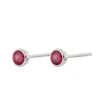 Lily Charmed Women's Silver / Red July Birthstone Earrings - Ruby In Multi