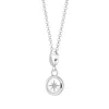 Lily Charmed Women's Silver / White Sterling Silver White Star Resin Capture Charm Necklace