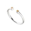 Lily Charmed Women's Silver / Yellow November Birthstone Open Style Ring - Citrine In Multi