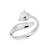 Lily Charmed Women's Sterling Silver Adjustable Fox Ring In Silver