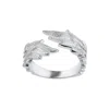 Lily Charmed Women's Sterling Silver Angel Wing Hug Ring In Silver