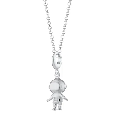 Lily Charmed Women's Sterling Silver Astronaut Charm Necklace