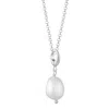 Lily Charmed Women's Sterling Silver Baroque Pearl Charm Necklace