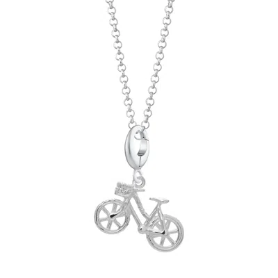 Lily Charmed Women's Sterling Silver Bicycle Charm Necklace