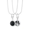 Lily Charmed Women's Sterling Silver Black Onyx Healing Stone Necklace With Round Snake Chain - Protection Charm 