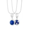 Lily Charmed Women's Sterling Silver Blue Lapis Healing Stone Necklace With  Round Snake Chain - Wisdom Charm Nec
